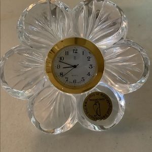 💰PAUL SEBASTIAN FLOWER LEAD CRYSTAL CLOCK